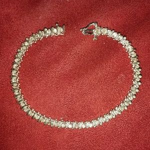 14k gold diamond tennis bracelet